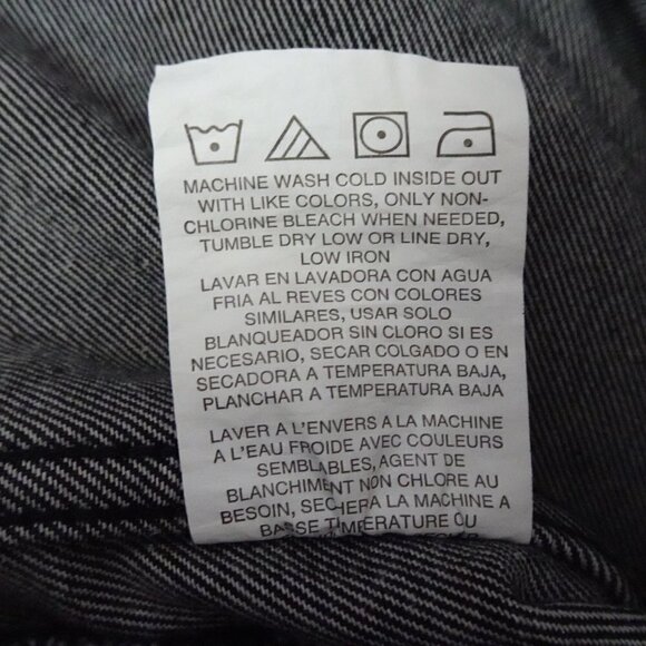 Lee Denim Jacket Women's Size L Black Stretch Jean Jacket Button Front - Picture 10 of 10